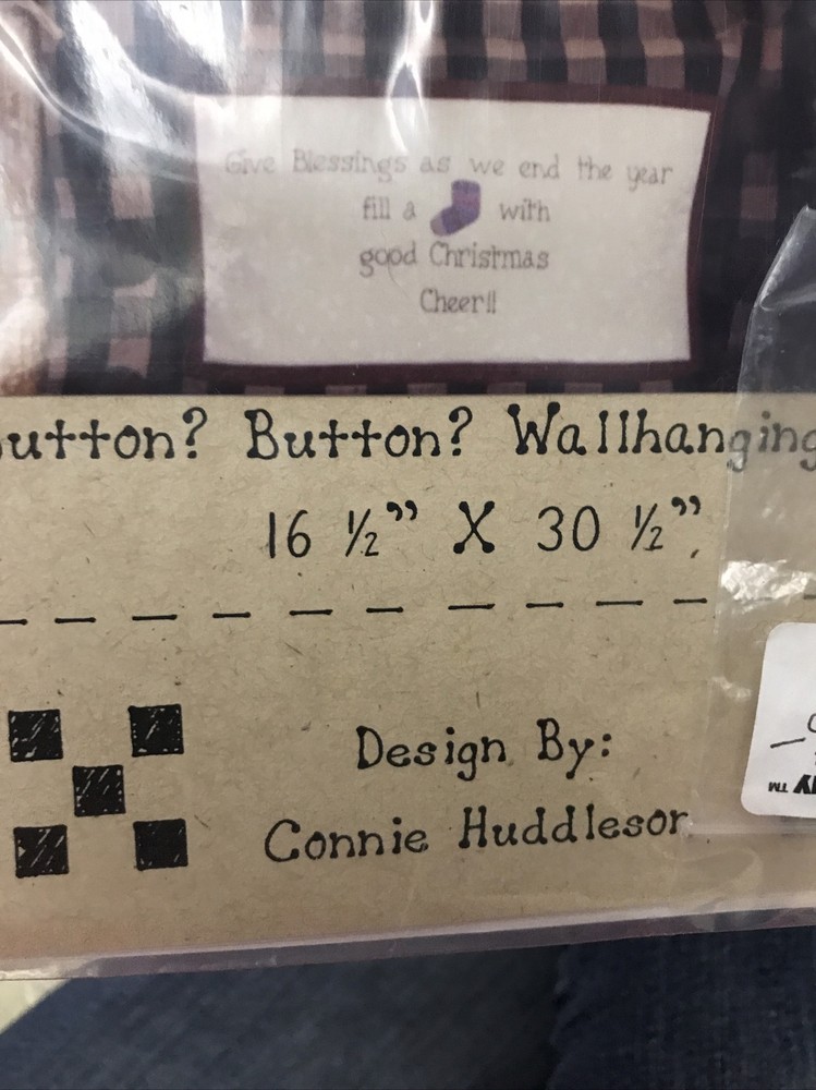 36 Button Button Wall Hanging And Pillow Starry Pines Pattern Co. Buttons Includ