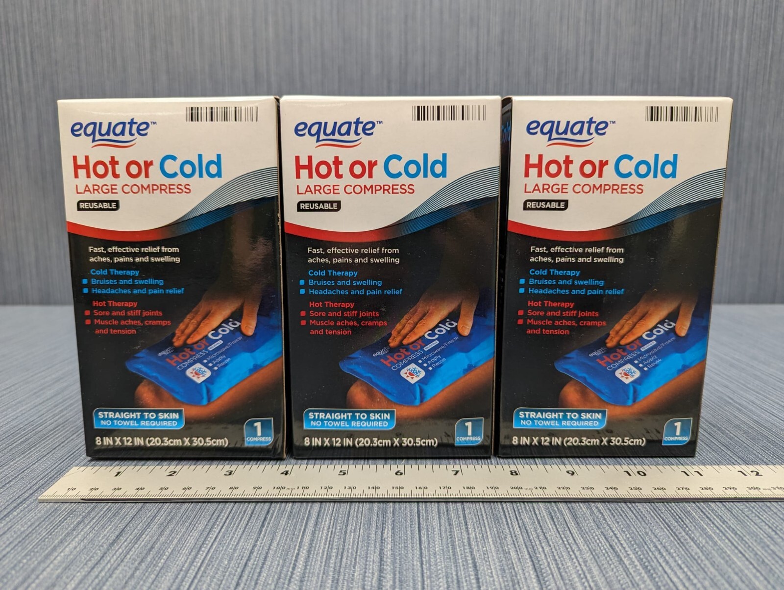 Lot of 3 x Hot or Cold Large Reusable Compress Hot or Cold Therapy