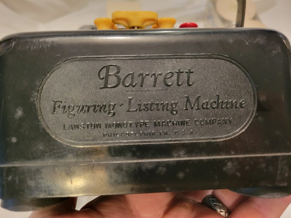 Vintage Barrett Figuring Listing Adding Machine