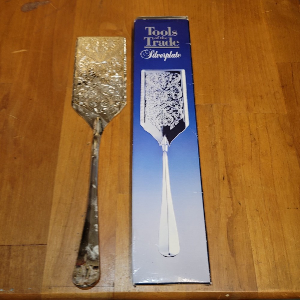 Vtg 11" Silverplated Lasagna Server Or Cake 1994 Macy's The Cellar New In Box