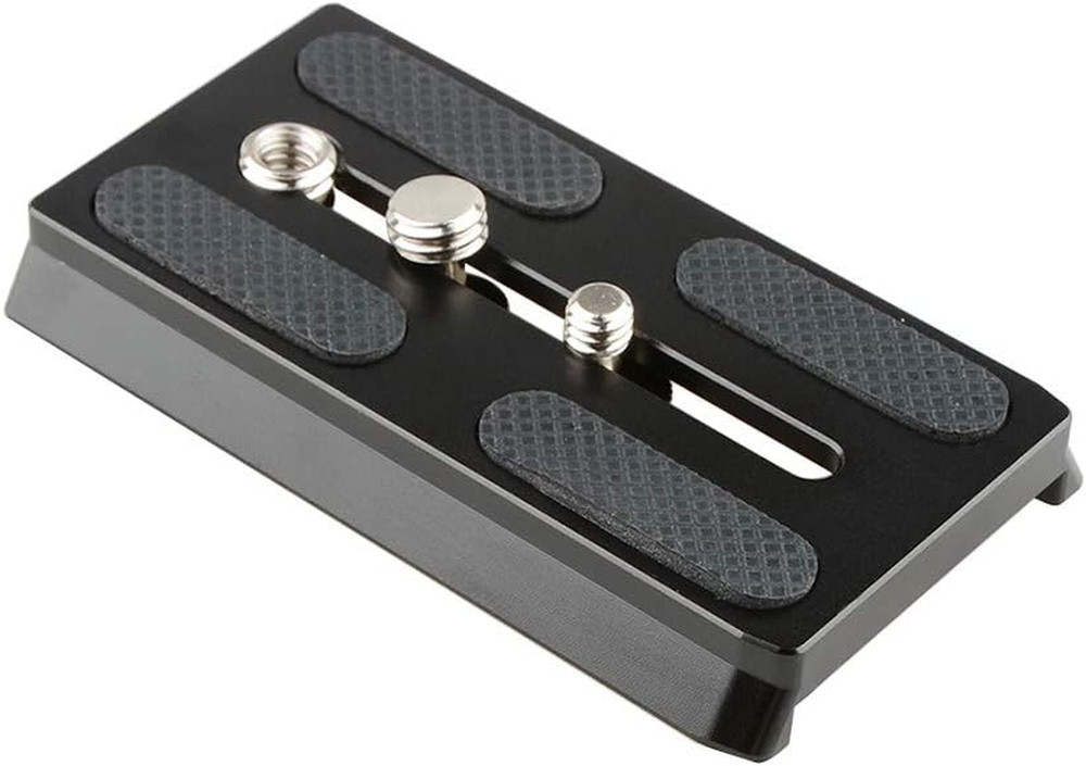 Camera Quick Release Base Plate with 1/4" & 3/8" Threads Compatible with Manfrot