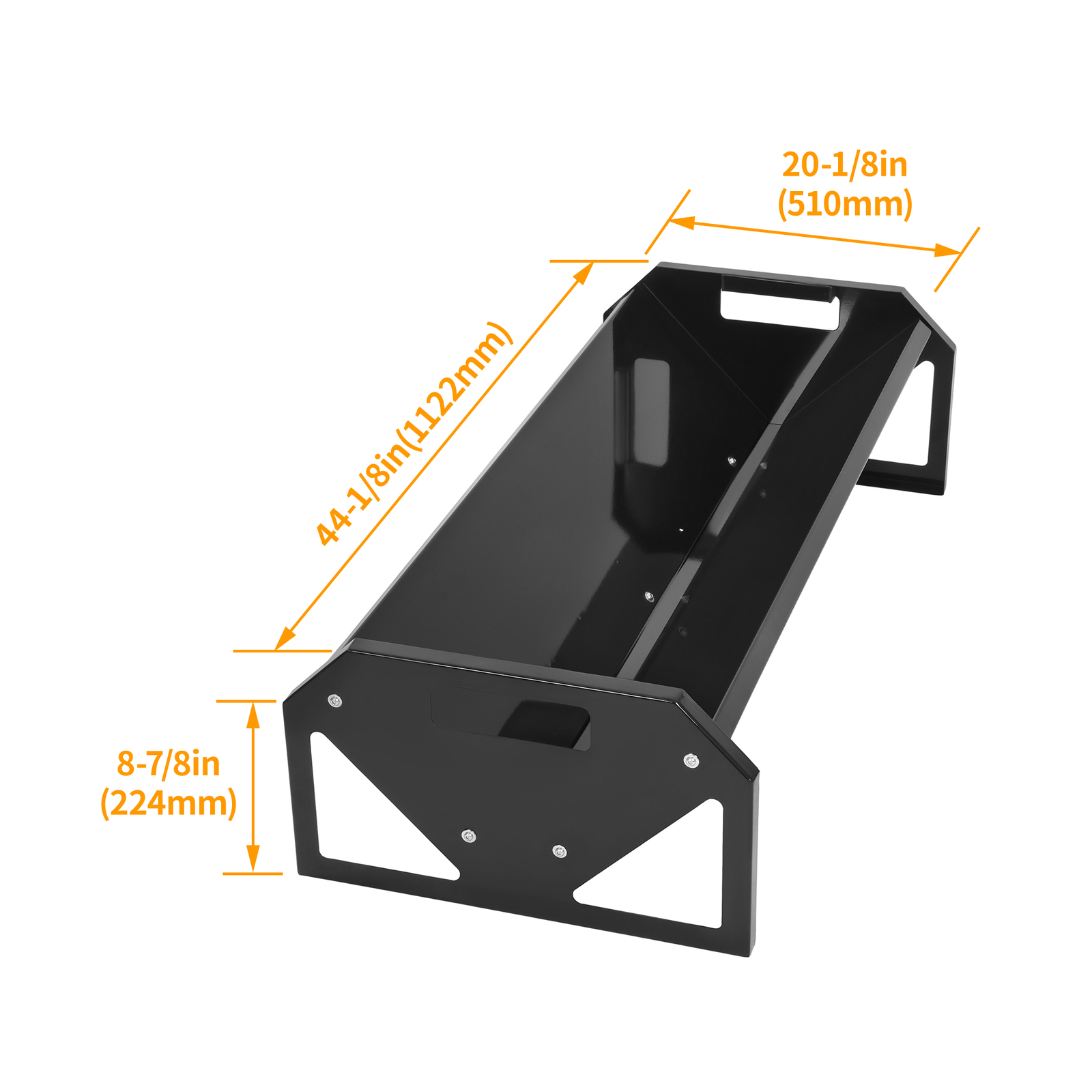 V-Shaped Livestock Feeding Trough 45'' Hay Feeder Black for Goats Calves Horses