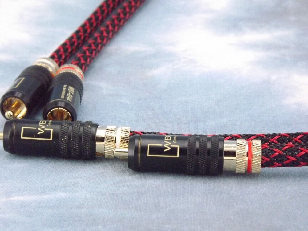 Maze Audio Reference Series Locking RCA Patch Cables Interconnects Red/Black