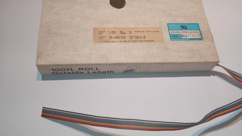 Scotchflex 3M Flat Rainbow Cable 10 Conductors (1 foot)