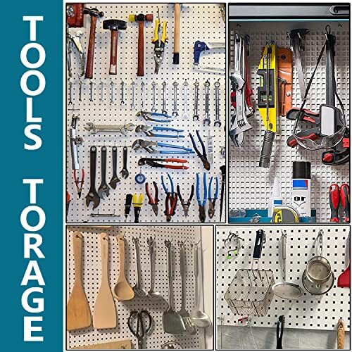 Pegboard Hooks, 4 Inch 23 Pack, L Shape Hooks with for 1/4 inch pegboard