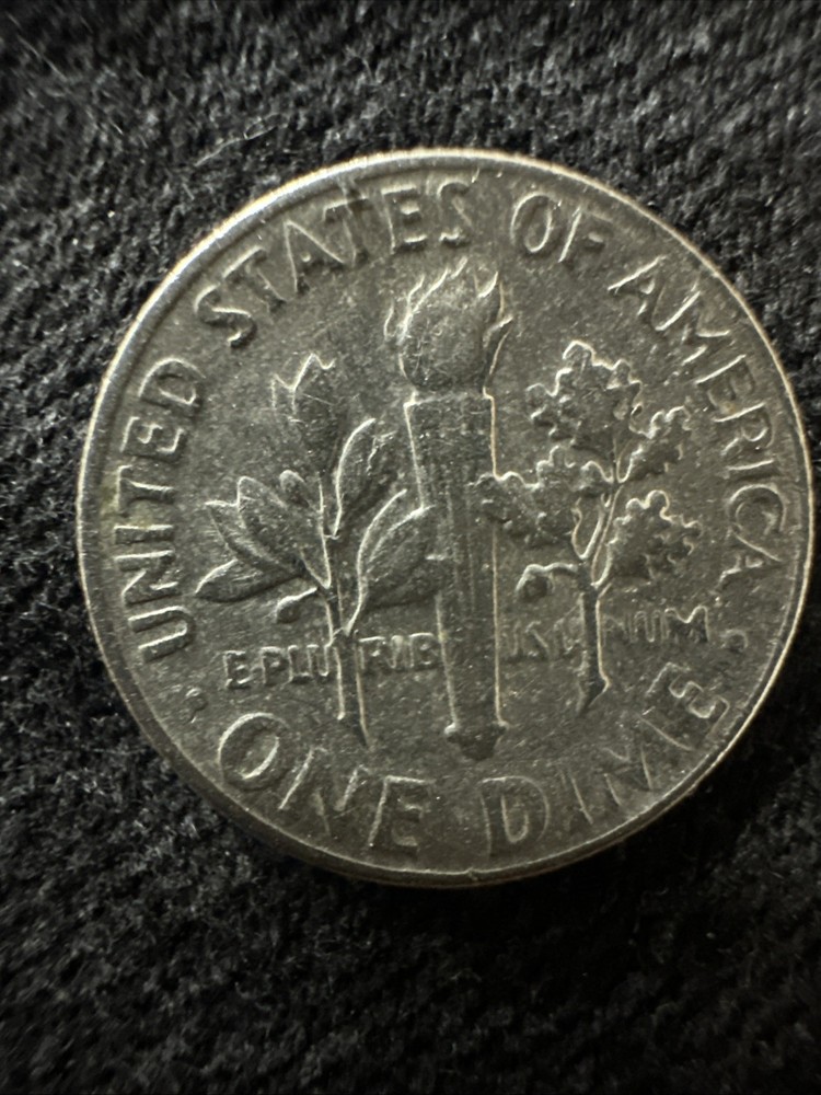 ERROR! RARE! 1965 D Roosevelt Dime Struck On wrong Planchet! Full Bands Reverse
