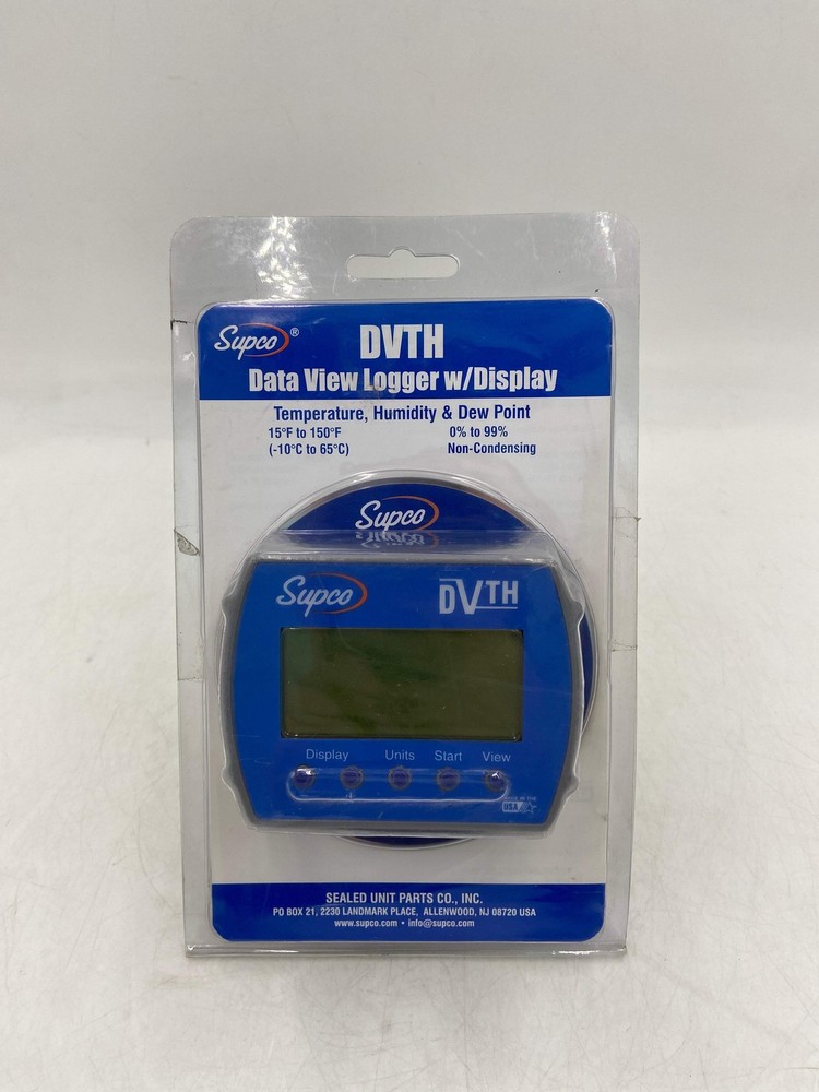 New Supco DVTH Data View Logger with Display Temperature, Humidity & Dew Point T