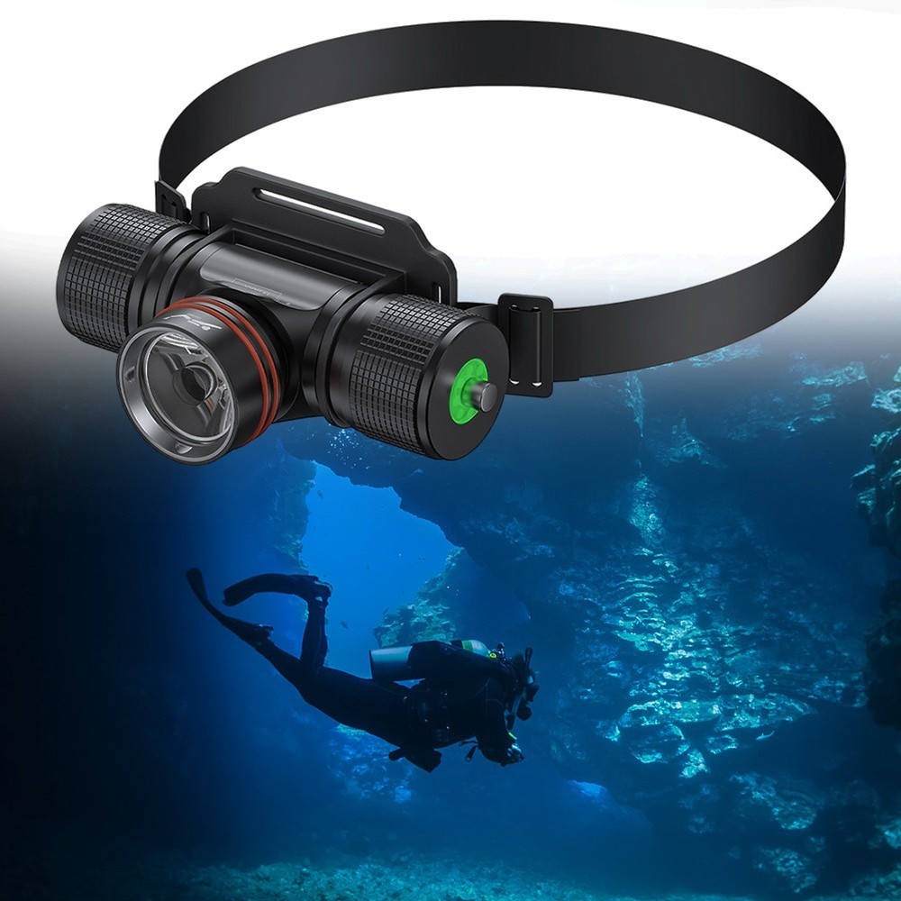 Adjustable Brightness Scuba Diving Headlight for Night Diving 1500 Lumen