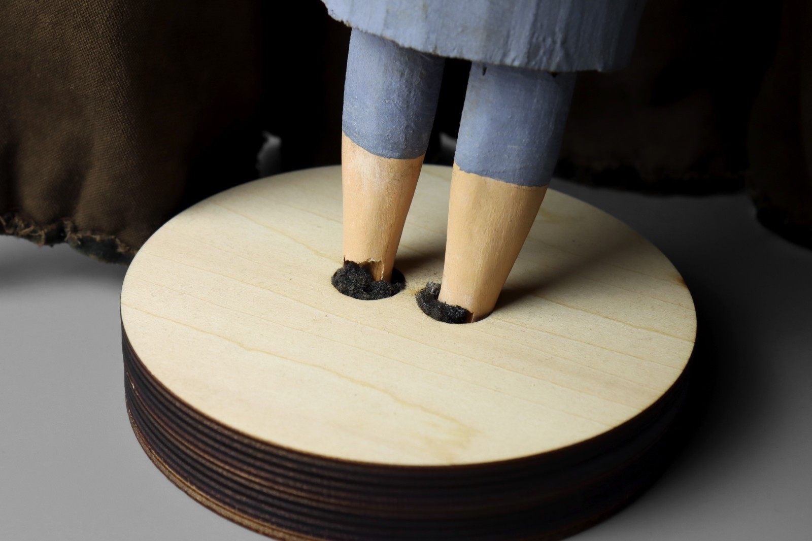 Antique 19th C Carved Wood Polychrome Santos Virgin Mary Madonna Lady of Sorrows