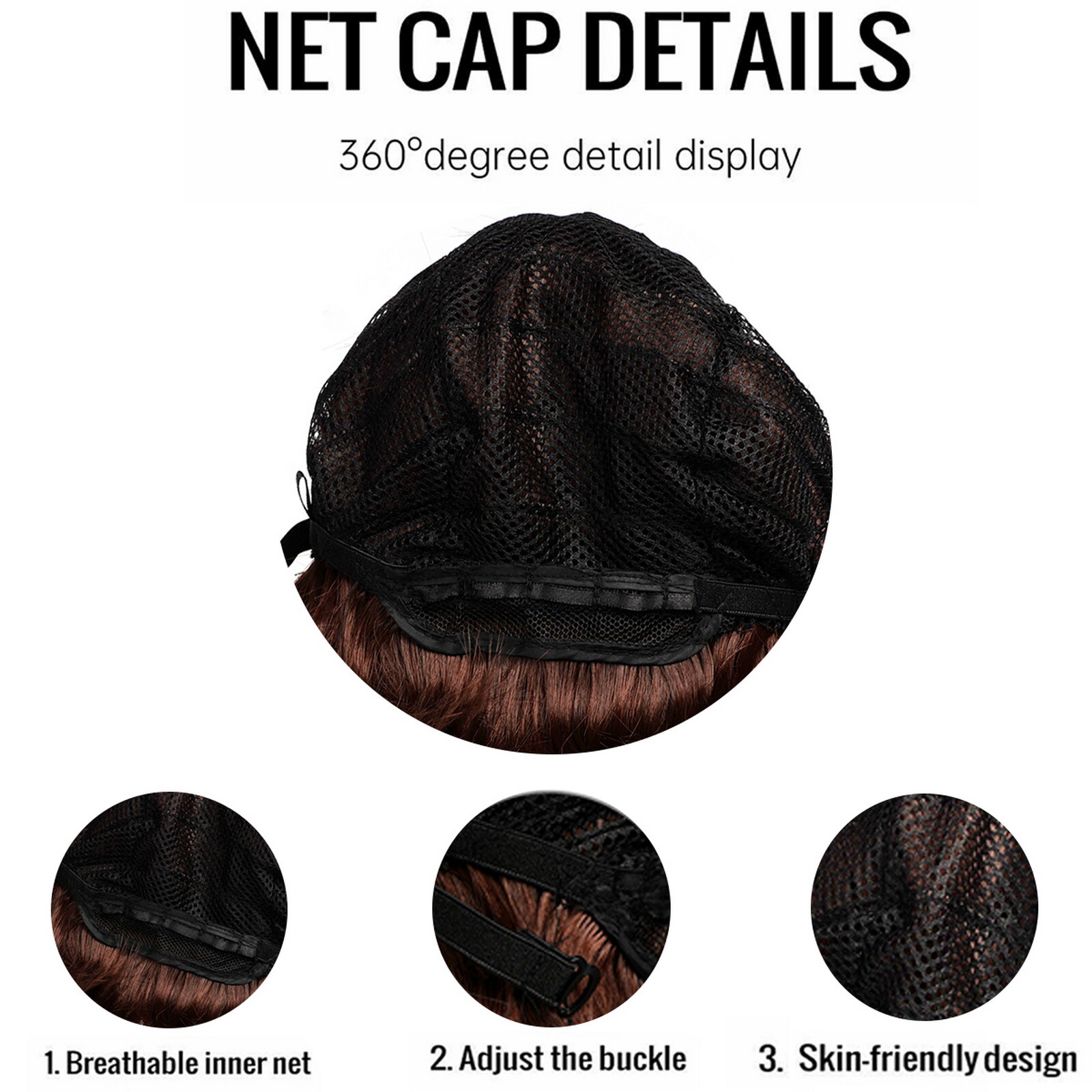 Short Dark Brown Synthetic Wig Shoulder Length Womens Daily Wear Hairpiece