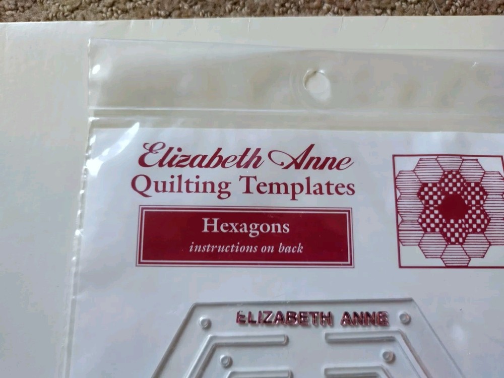 Elizabeth Anne Quilting Templates Hexagons QT03