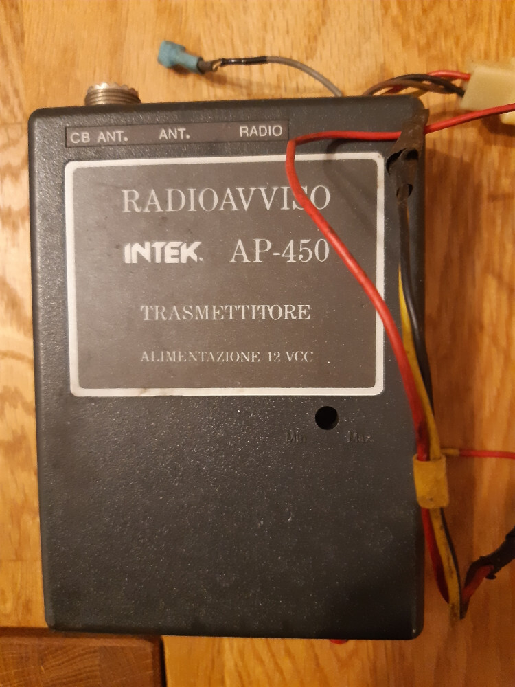 Intek AP-450 Encoded Radio Warning