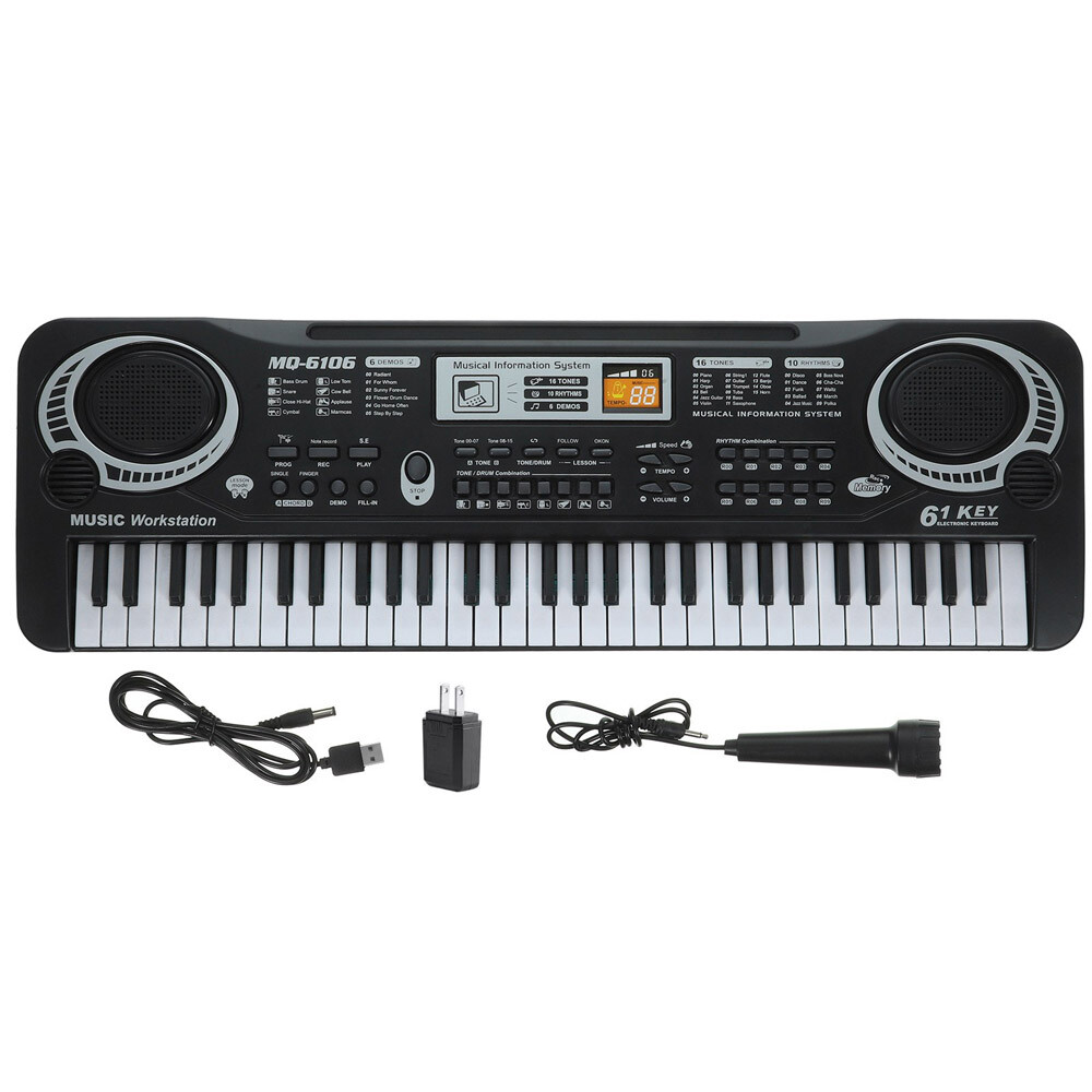 61-Key Electric Digital Piano Portable Kids Beginner Keyboard