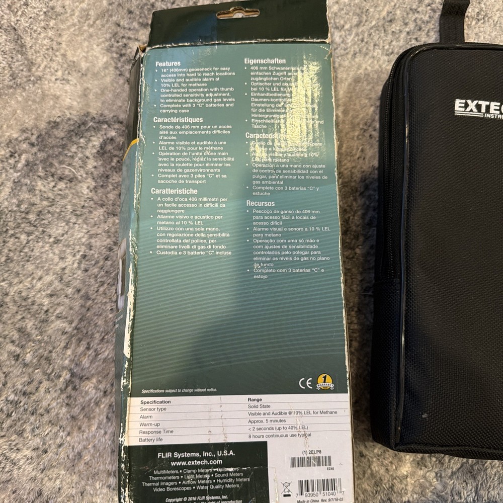 Extech EZ40: EzFlex Combustible Gas Detector