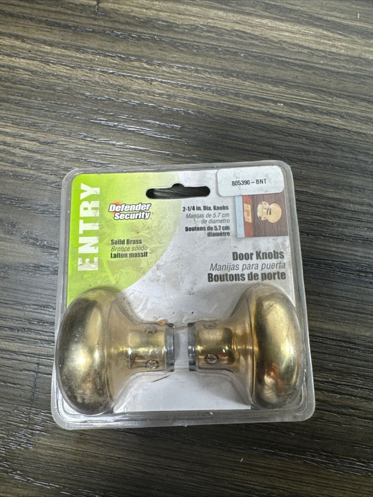 Entry Defender Security Door Knobs 805390-BNT