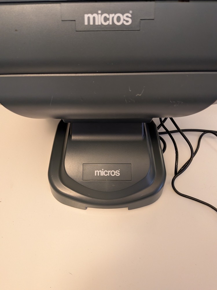 MICROS 5A POS Touchscreen Terminal, MICROS Stand, and Compatible Printer