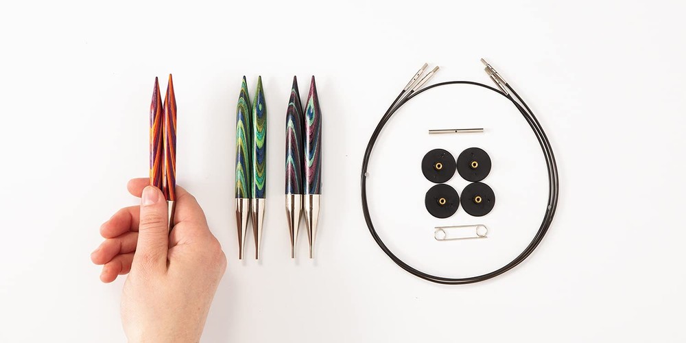 Options Wood Interchangeable Knitting Needle Set: Bulky Edition (Mosaic)