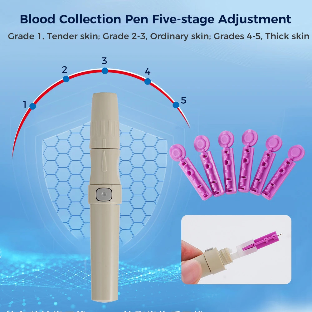 Diabetes Testing Kit - Glucose Meter with 50pc Test Strips & Lancets Glucometer