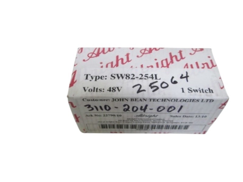 ALBRIGHT  SWITCH SW82-254L (RED&WHITE BOX)  NSMP