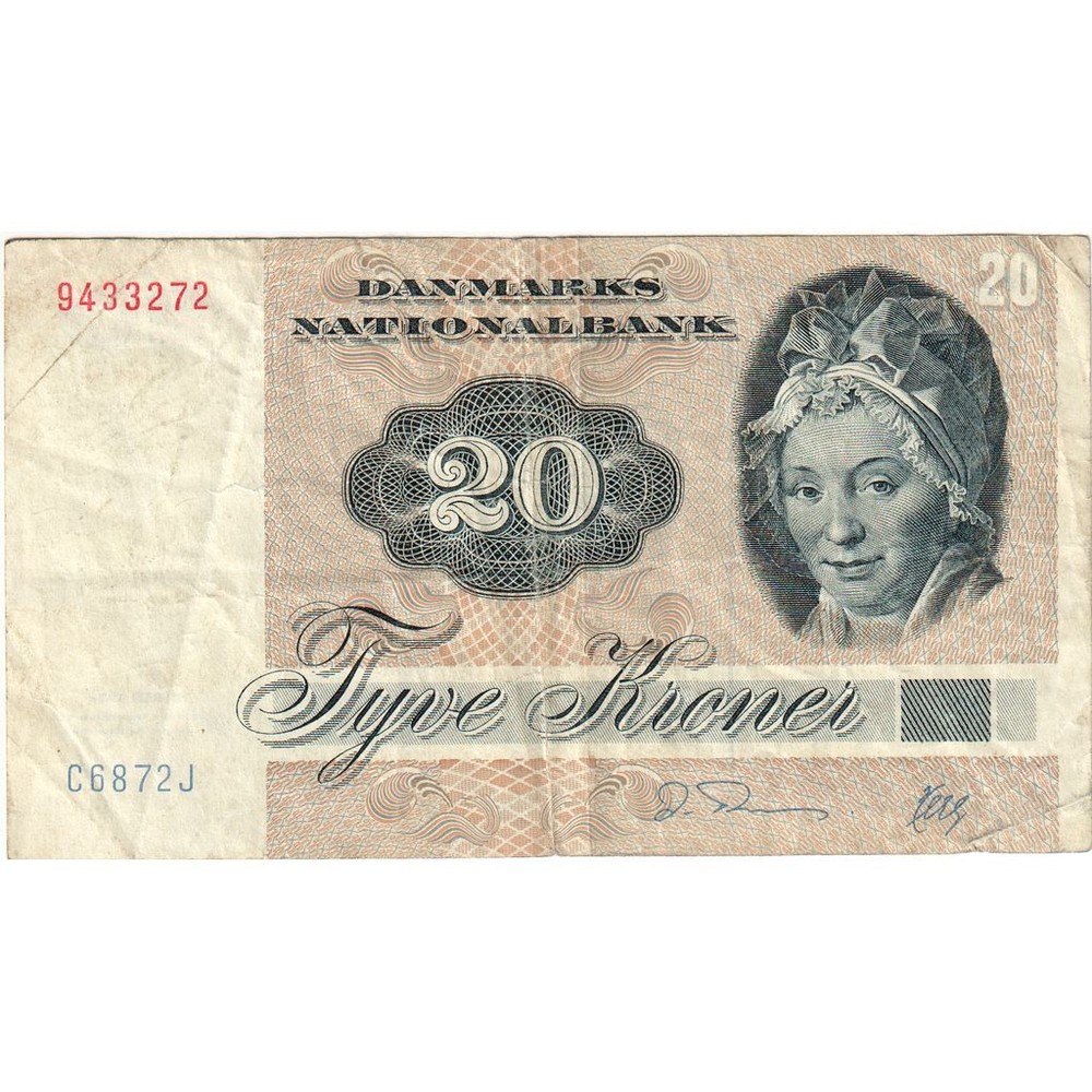 [#1242112] Denmark, 20 Kroner, VF