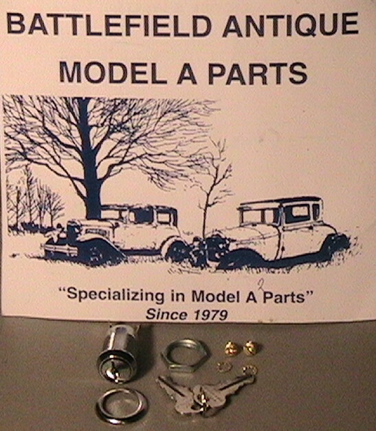 1928-1931 Model A Ford Ignition Switch and Keys.