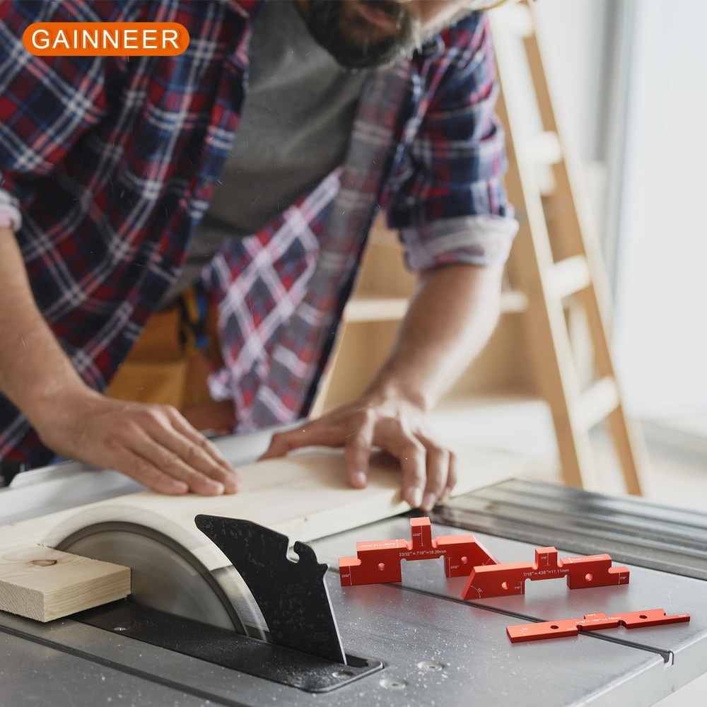 New Router Table Setup Bars - 14 Pcs Precision Woodworking Height, Depth & Angle