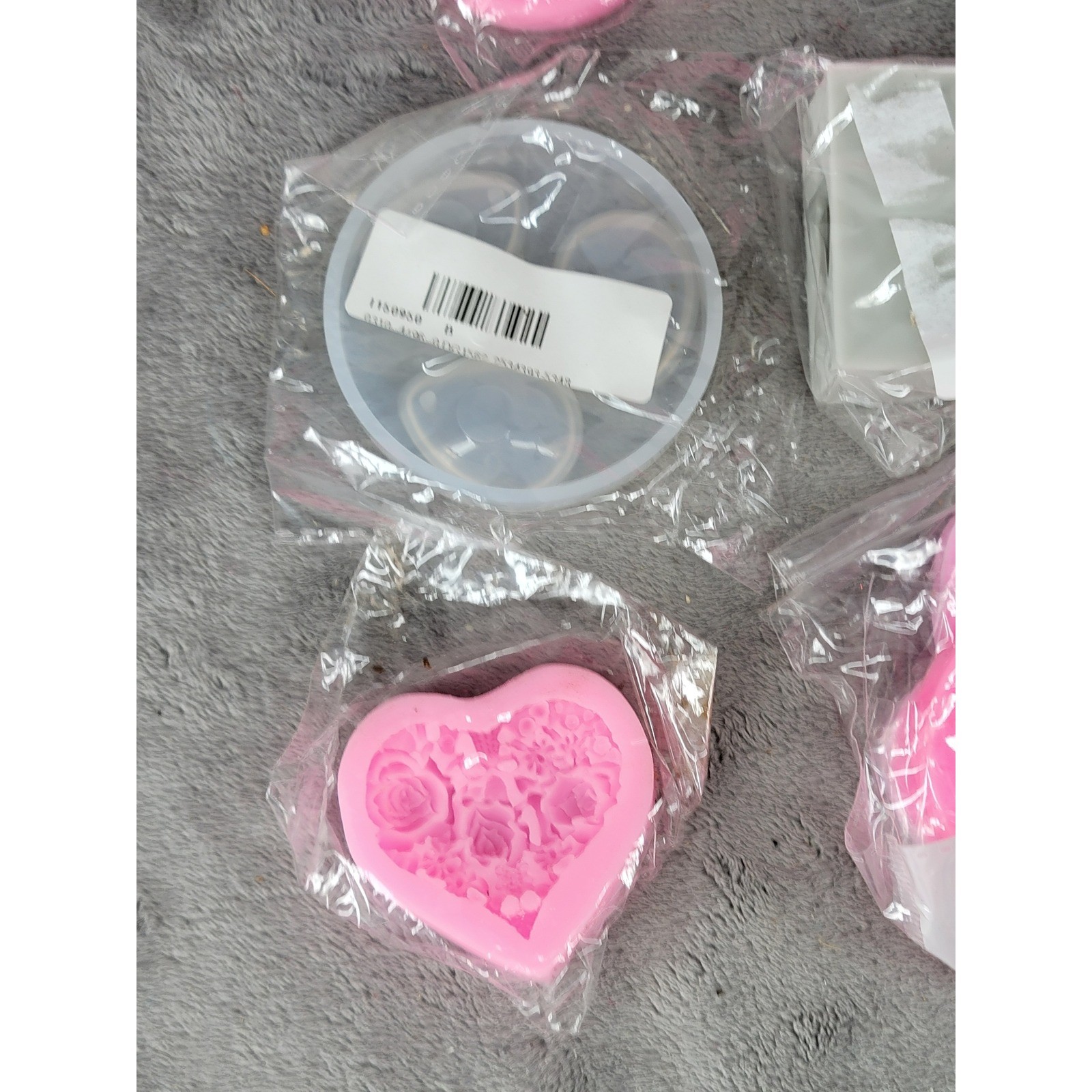 Lot Silicone Mold Crafting Kit Baking Soap Candle Making Heart Flower Ballerina