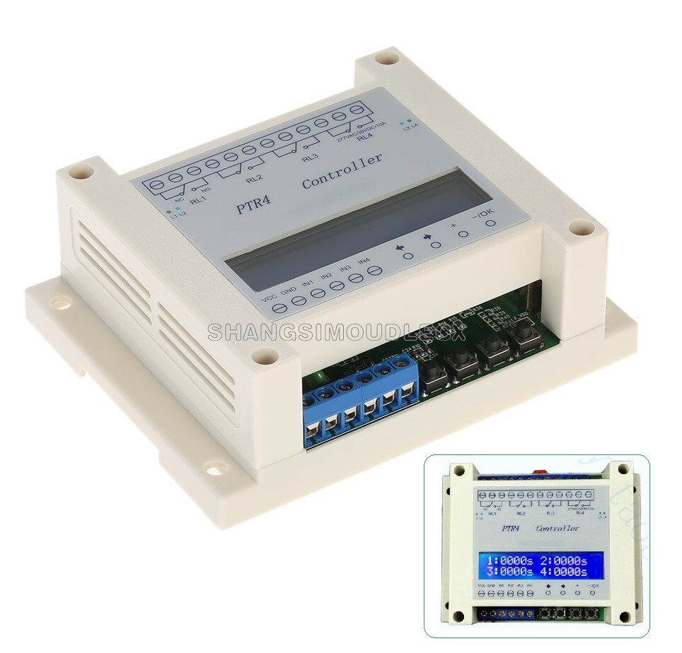 4-Channel Programmable Digital Time Relay Timer Controller Delay Switch-