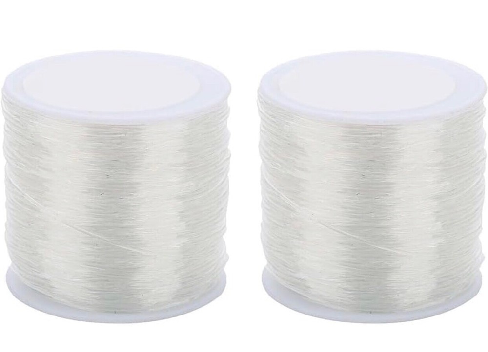 2 Pack 1.0mm Elastic String for Jewelry Making