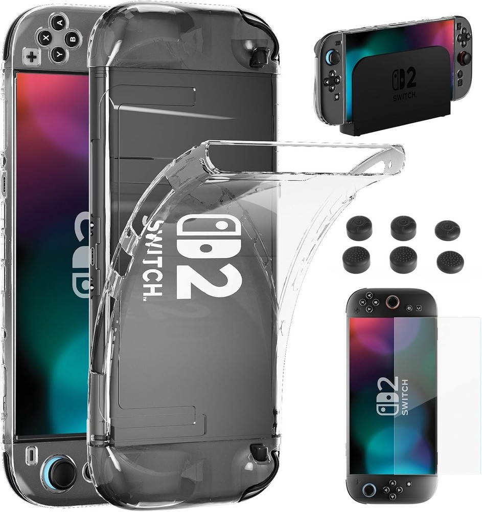 Switch 2 Case for Nintendo Switch 2 Dockable Case Cover 4K HD Screen Protector