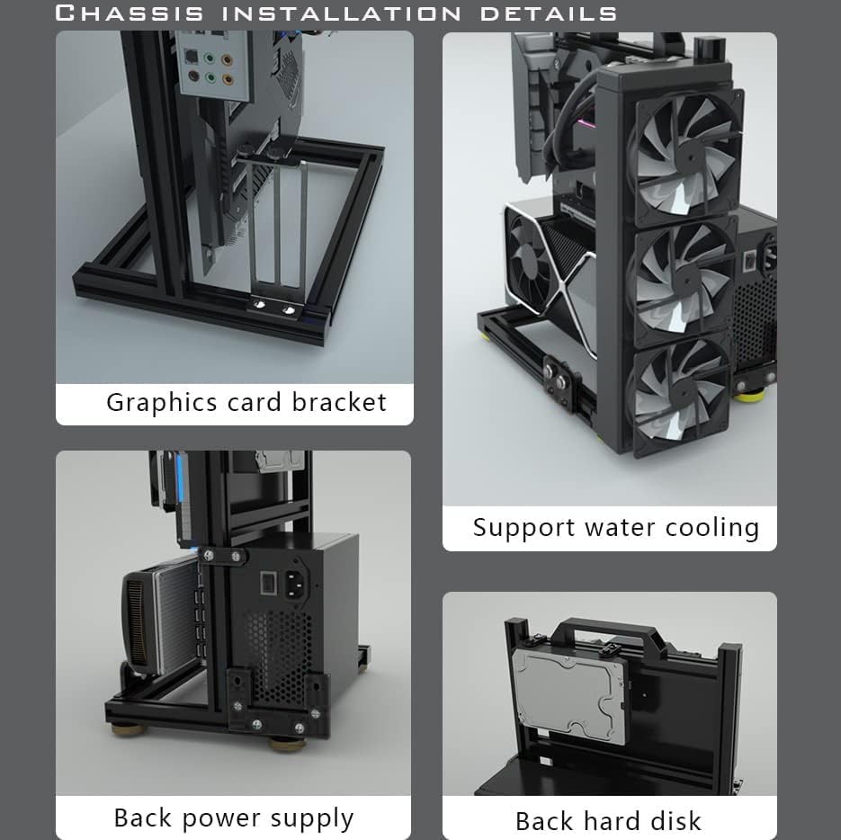 PC Creative Assembly Frame Test Bench，Open Air Frame Case, DIY Computer Mothe...