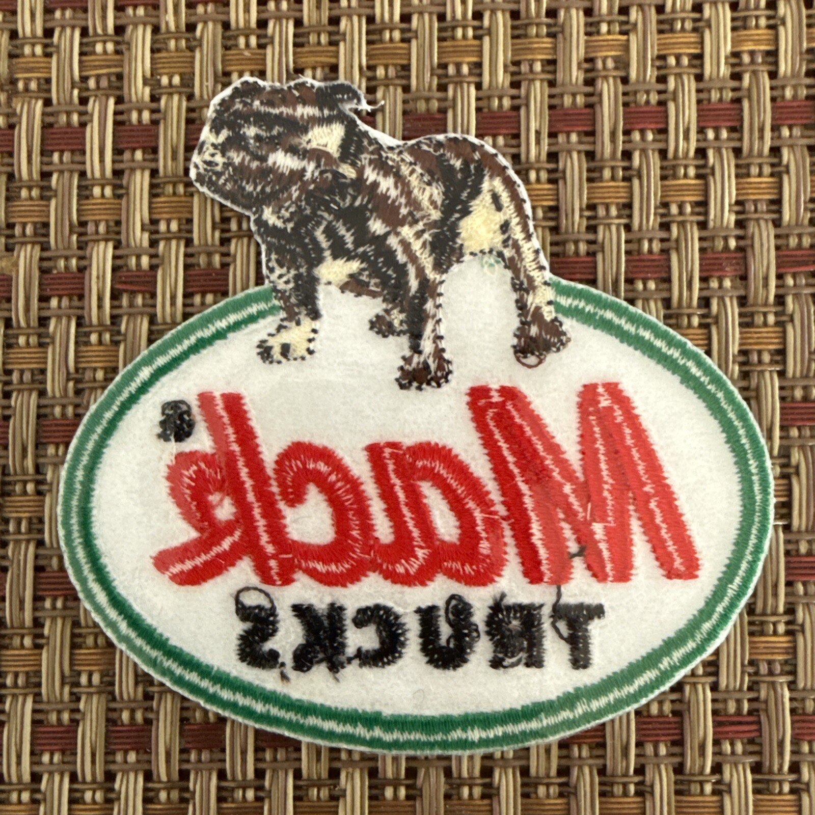 Vintage Mack Truck Embroidered Iron-on/Sew On Patch 2 7/8” X 3”.