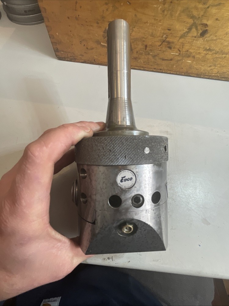 R8 ENCO AUTO FACING AND BORING HEAD WITH CASE & ATTACHMENTS
