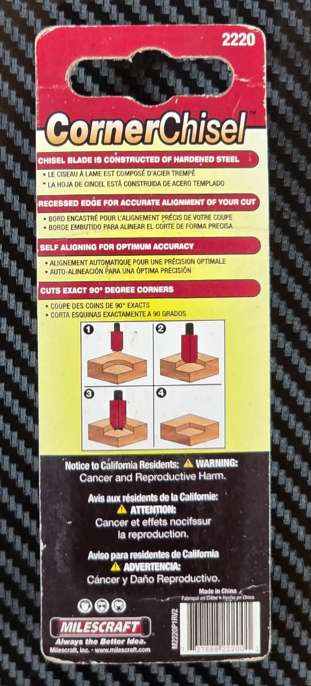 Milescraft Cornerchisel Spring Loaded For Squaring Hinge Recesses #2220