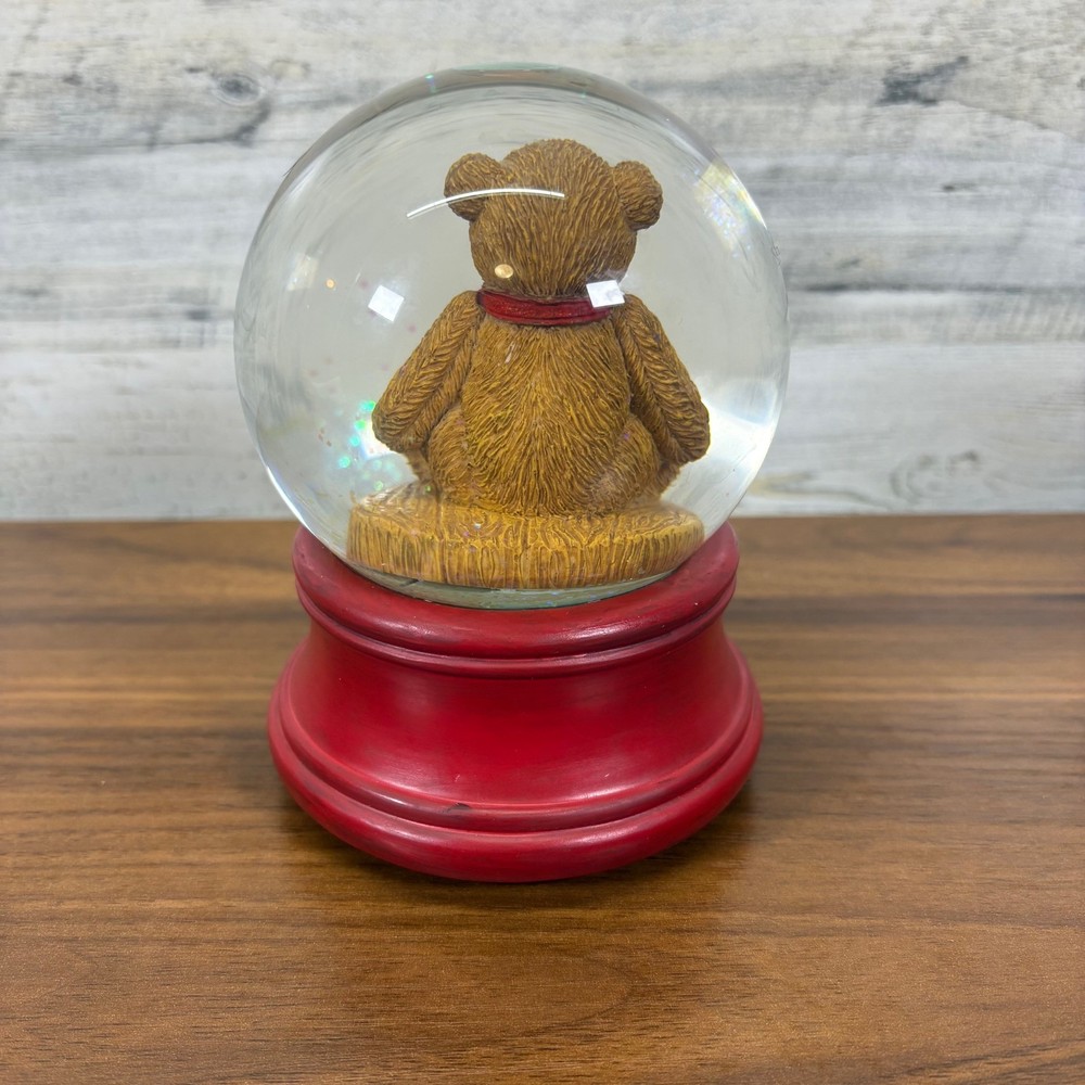 St.Nicholas Square Musical Snowglobe Jingle Bells 2012 Teddy Bear
