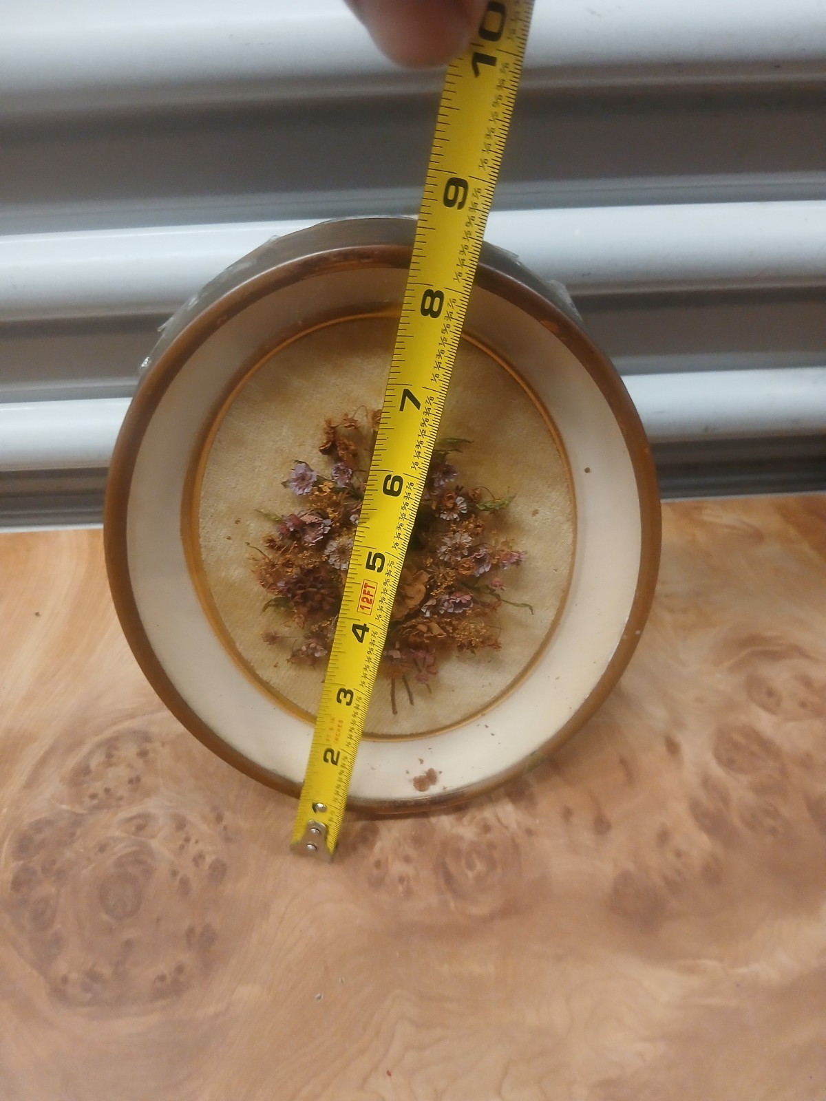 Framed Dried Flowers Home Decor... Vintage Oval 6"×8" Frame