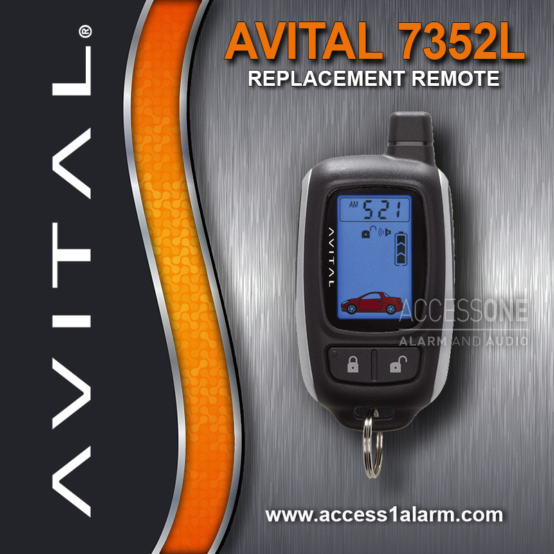 Avital 7352L 2-Way LCD Remote Control WITH Genuine Leather Protective Case