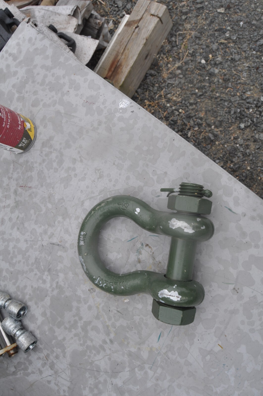 WHS 21 TON MIL SURPLUS SHACKLE   BOLT AND COTTER PIN USA MADE