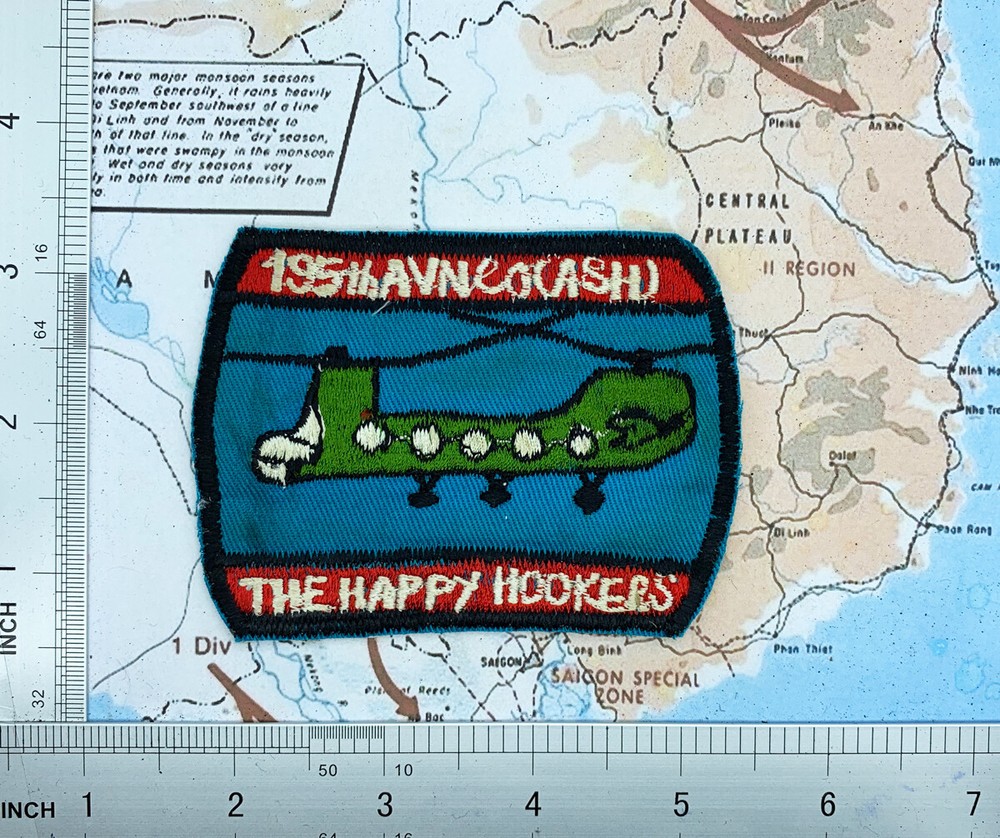 Patch , 195th AVNC happy Hookers PATCH , ASH , THE HAPPY HOOKERS PATCH , S4