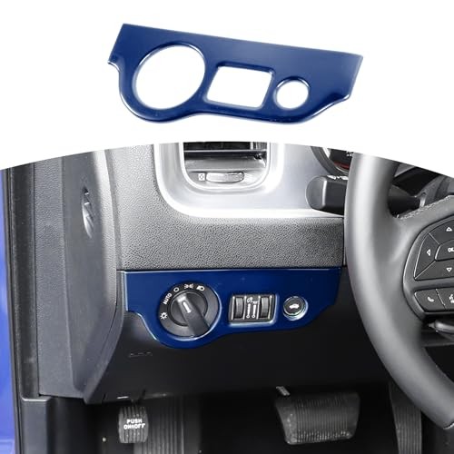 for Challenger Headlight Switch Panel Trim Cover for Dodge Challenger Blue