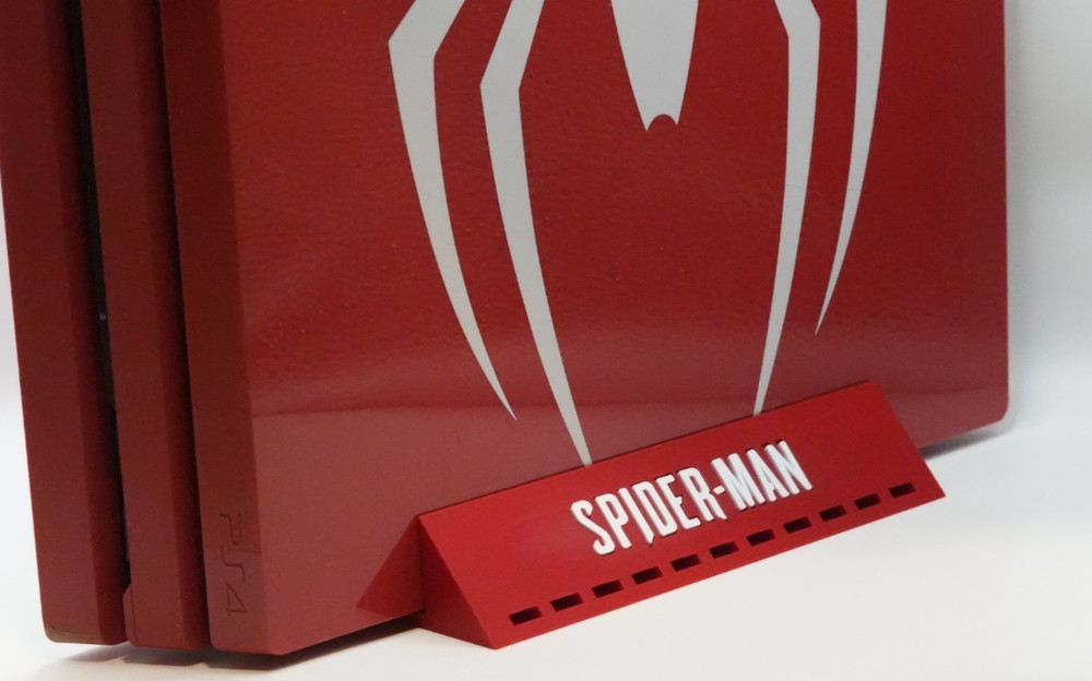 Vertical Stand for PlayStation 4 Pro Spider-man , 3d print.