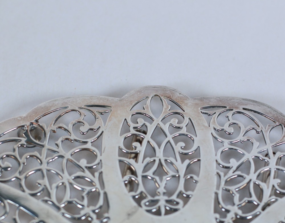 Silverplate Expandable Footed Trivet Vintage Lovelace International Silver Co