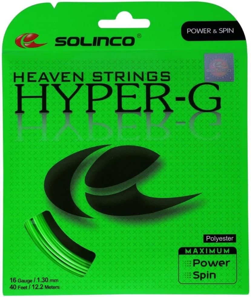 High-Performance 16G Heaven Strings Hyper-G Tennis String - 40ft Co-Polyester