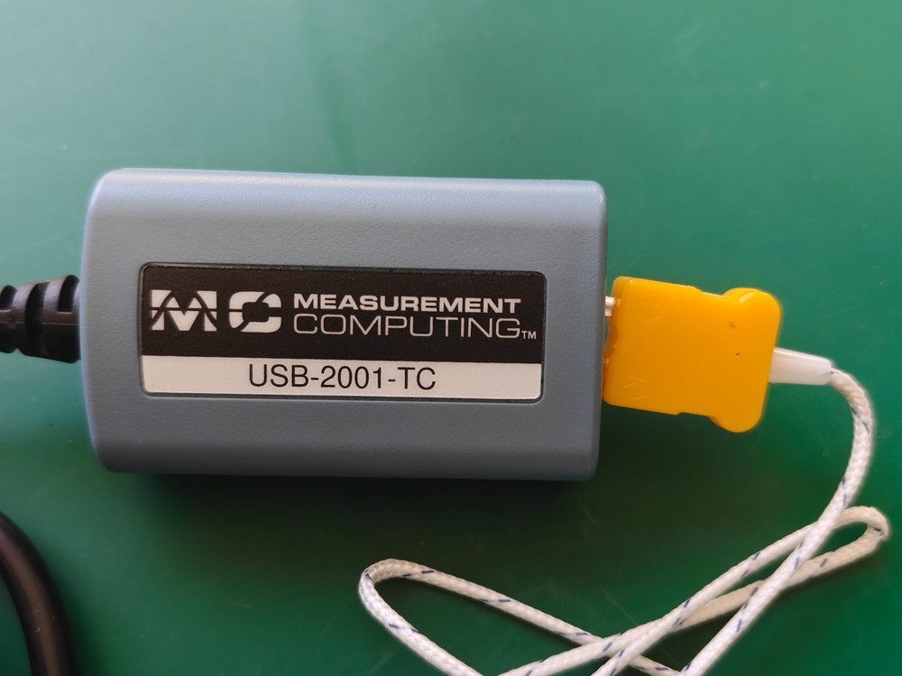 Measurement Computing USB-2001-TC thermocouple data acquisition module.