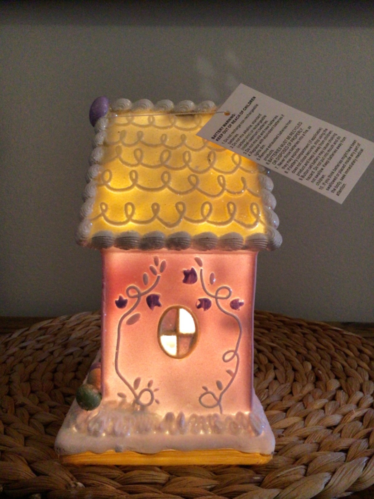 Easter LED Gingerbread House with Eggs