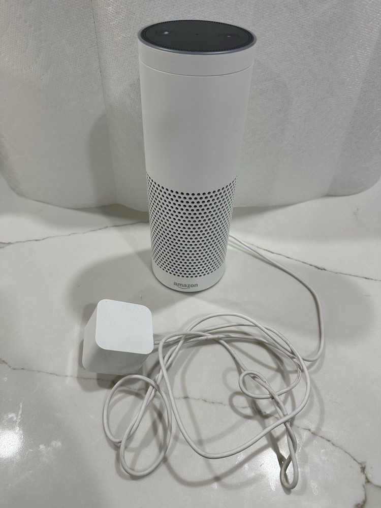 Amazon Echo Personal Assistant Bluetooth with Alexa Voice Control White TESTED