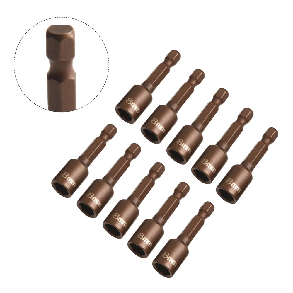 Professional Quality 10Pcs Magnetic Socket Wrench Set with Hex Adapters