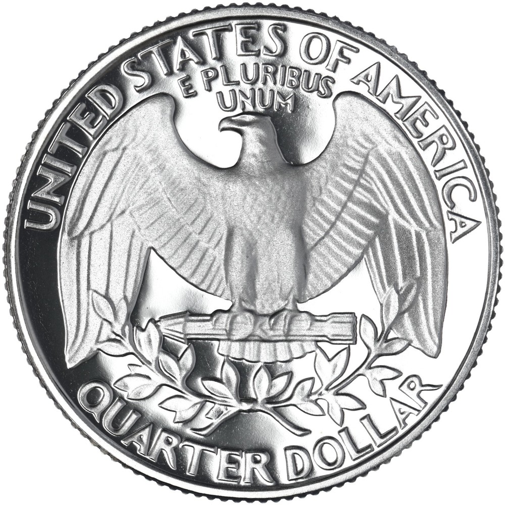 1992 S Washington Brilliant Proof Uncirculated Clad Quarter