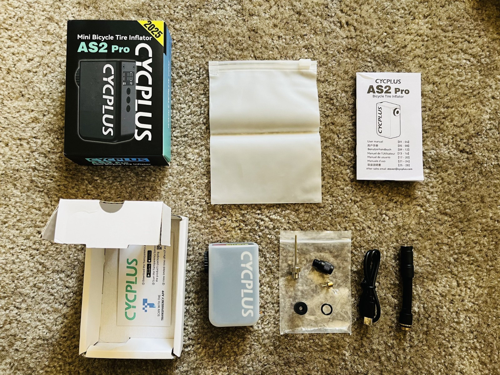 CYCPLUS AS2 Pro 120PSI Mini Bike Pump with Gauge - 2025 Updated Version