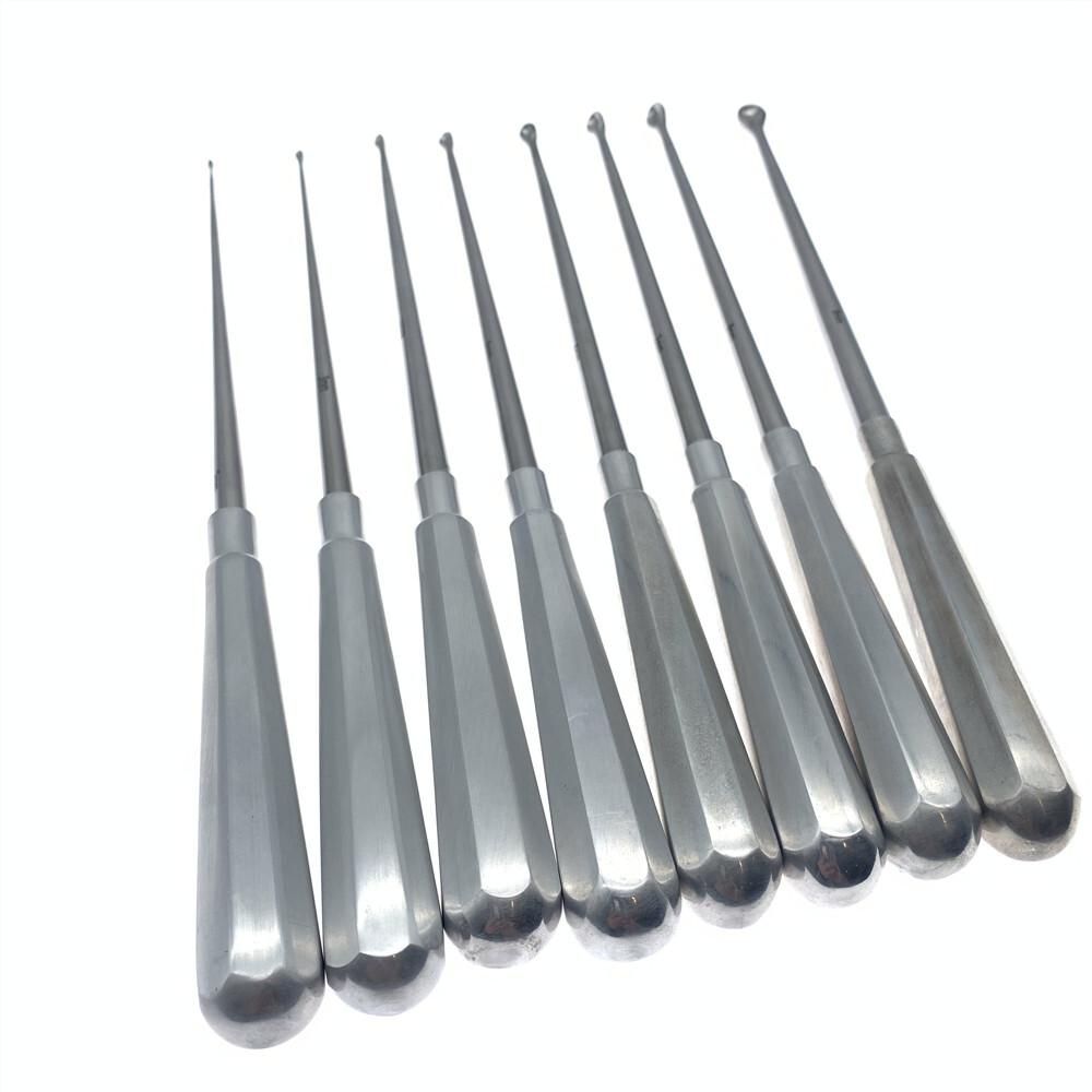 Stainless Steel Bone Curette 2mm-10mm Orthopedics Instruments Bone Spoon Tools
